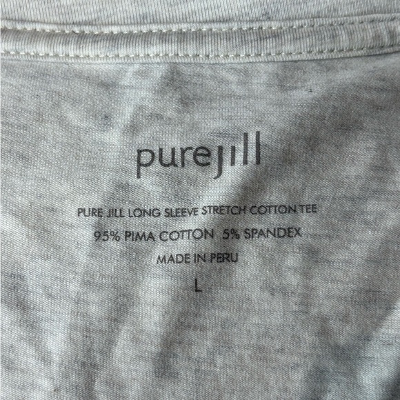 Pure j Jill Pima cotton spandex stretch cotton long sleeve size large - Picture 2 of 8